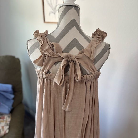 Womens Sweet Wanderer Beige Mini Dress - Picture 2 of 7